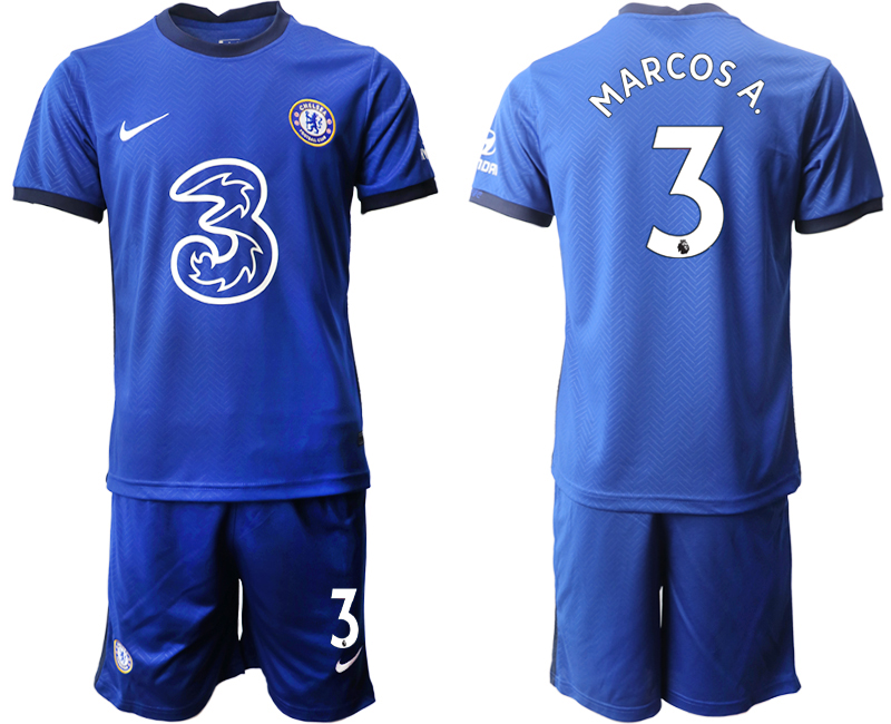 Men 2020-2021 club Chelsea home #3 blue Soccer Jerseys